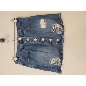 Forever 21 Distressed Denim Skirt